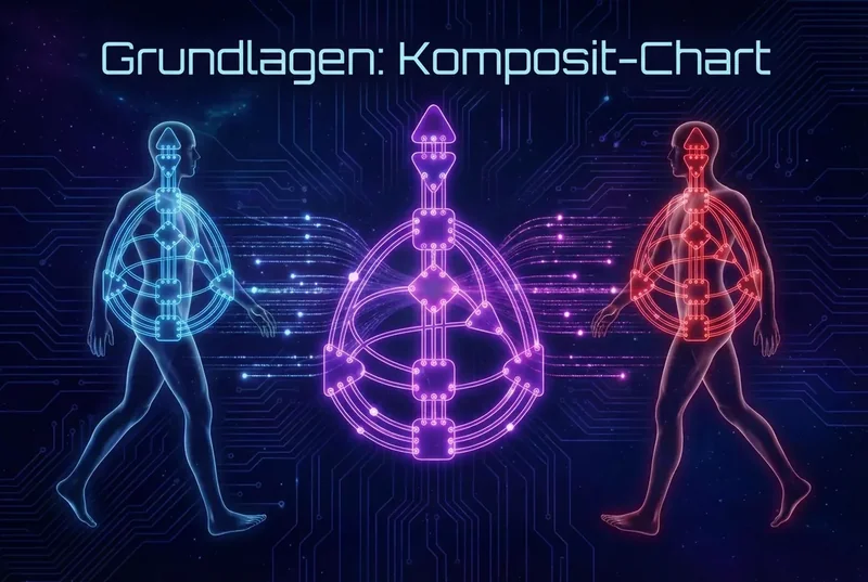 Grafik „Grundlagen: Komposit-Chart“: zwei BodyGraphs verbinden sich zu einem gemeinsamen Chart