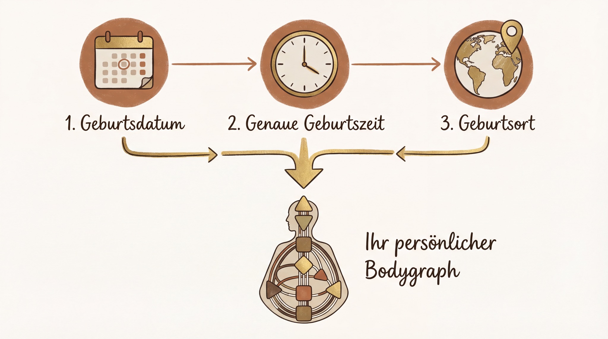 Benötigte Geburtsdaten für Human Design: Datum, Zeit und Ort